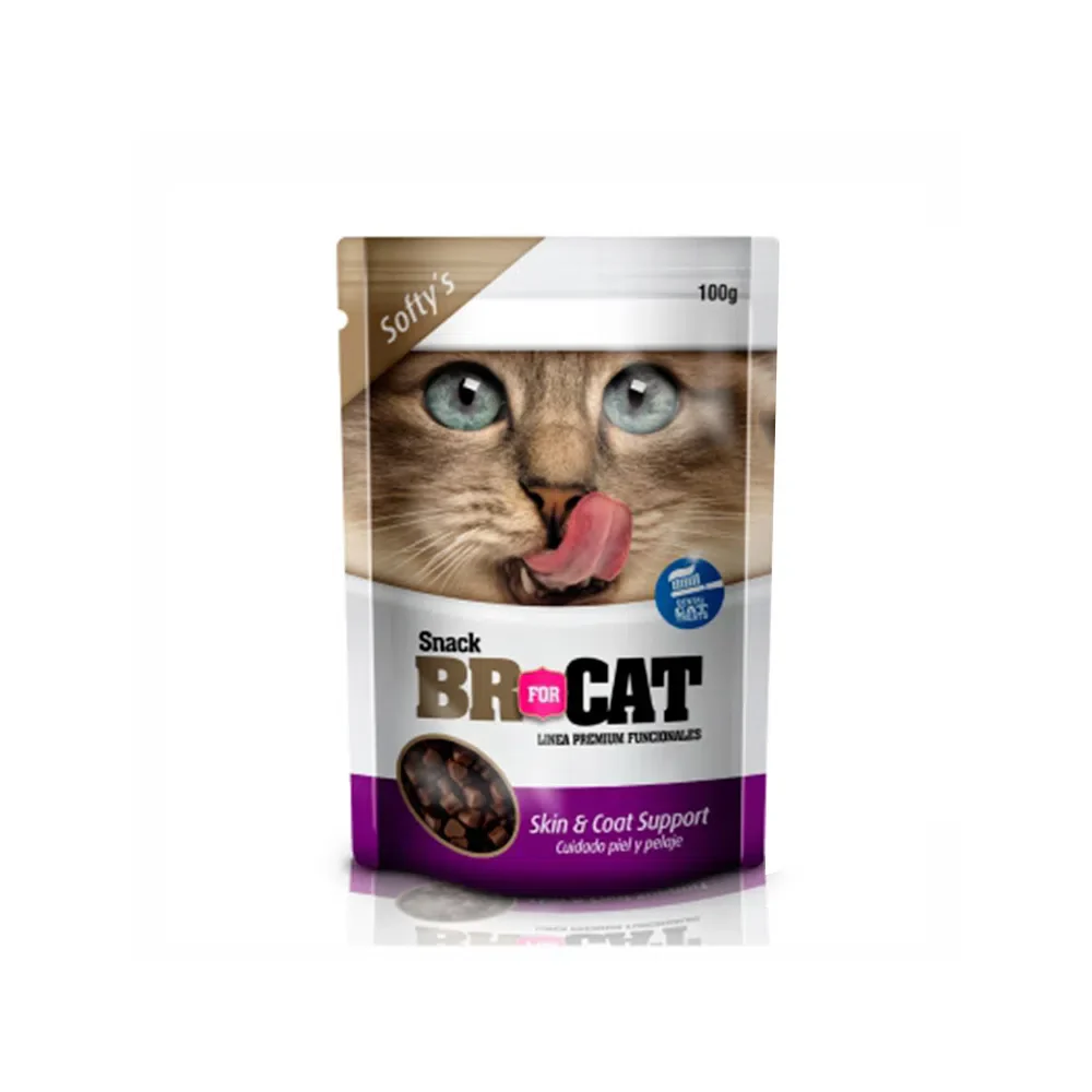 BR for CAT Snack para Gatos Skin & Coat x 100 gr
