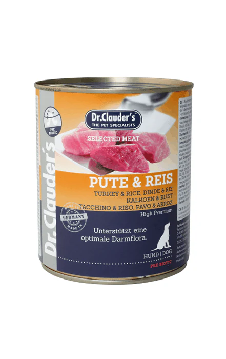 Dr. Clauder's Comida Húmeda para Perros Sabor a Pavo y Arroz