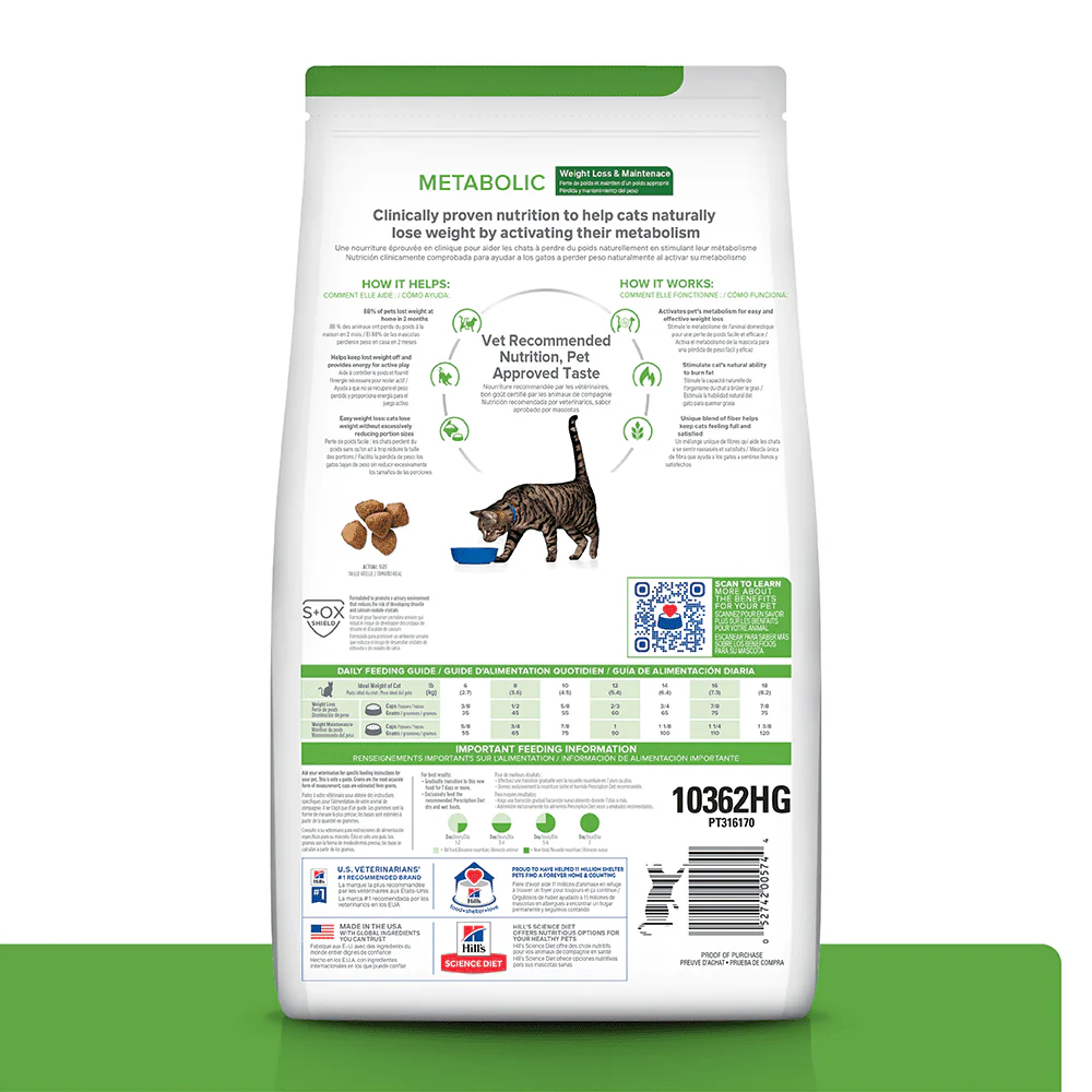 Hills Comida para Gato Prescription Diet Metabolic Pollo x 4 lbs - Image 3