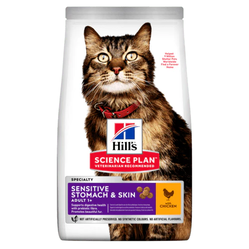 Hills Comida para Gato Estomago Y Piel Sensible Pollo x 3,5 lbs