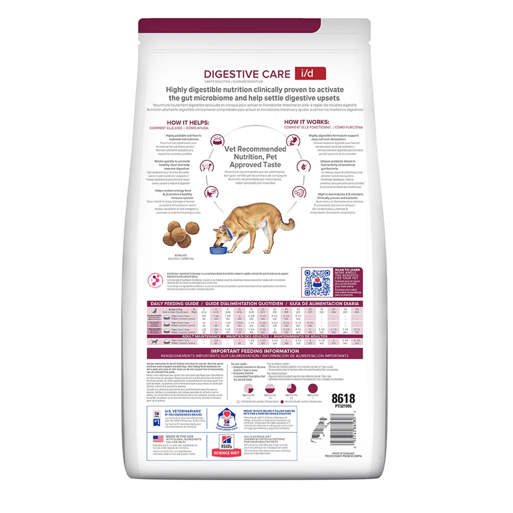 Hills Comida Para Perro Prescription Diet Low Fat I/D Pollo x 8.5 Lbs - Image 2