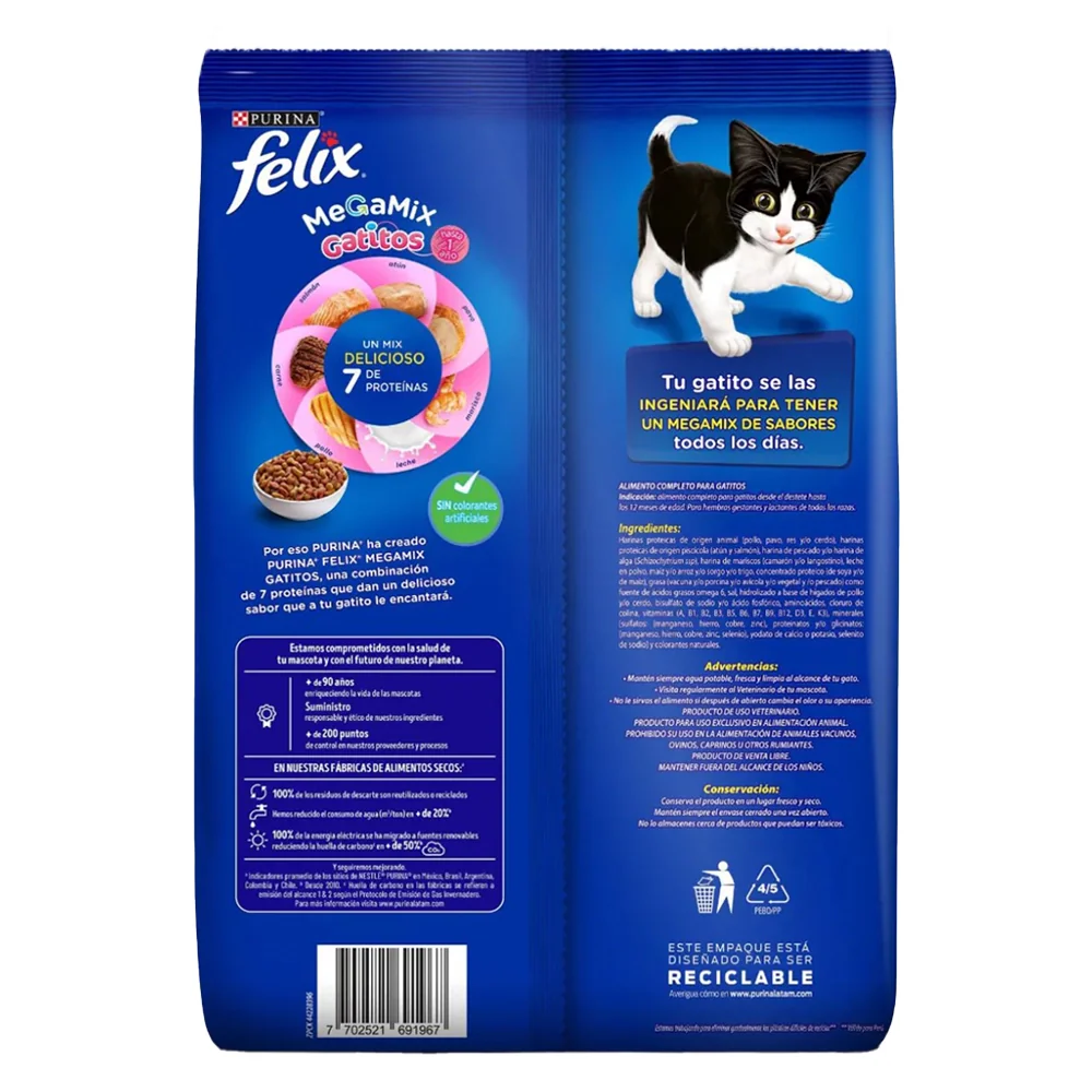 Purina® Felix® Comida para Gatitos Megamix x 1,5 kg - Image 2